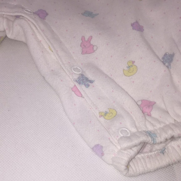 Vintage OshKosh B’Gosh Infant Baby Girls Romper Bunnies Bows Ducks Size 3-6M - Picture 7 of 10